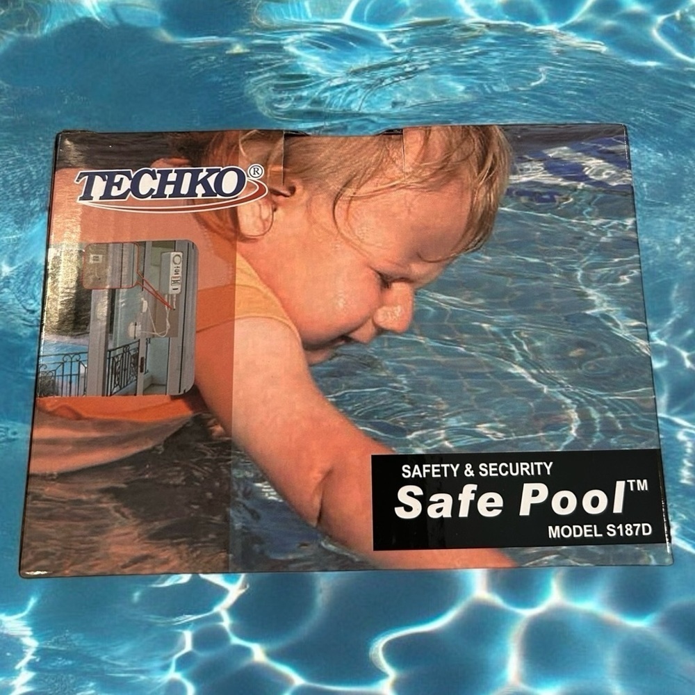 TECHKO S187D Pool Door Alarm - Safe Pool Area Entry Detector‎ - New In Box